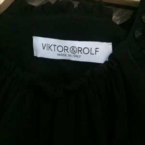 Viktor & Rolf Black Dress with Shoulder Beads